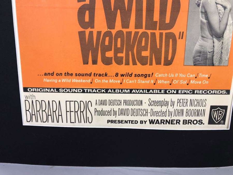 Vintage 1965 Dave Clark 5 'Having A Wild Weekend' Movie Poster On Board 18 X 40 [Photo 9]