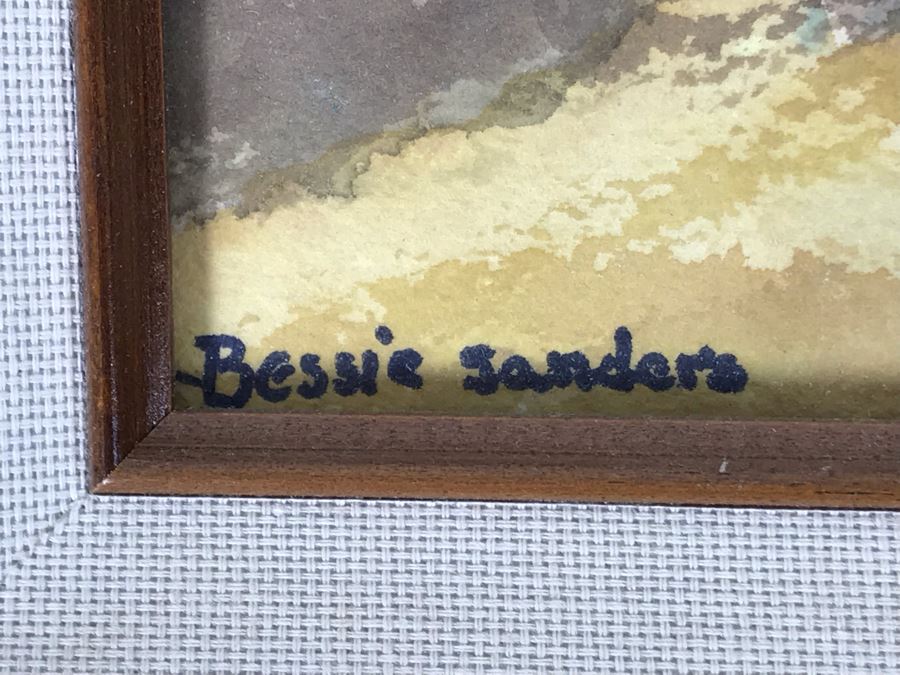 Original Signed Watercolor Plein Air Painting By Bessie Sanders 24 X 20 [Photo 12]