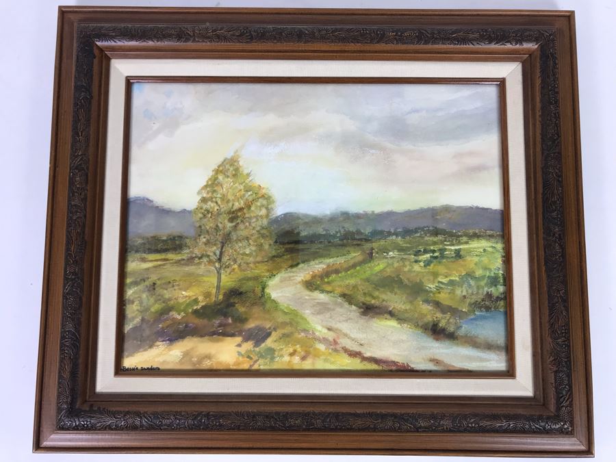 Original Signed Watercolor Plein Air Painting By Bessie Sanders 24 X 20 [Photo 5]