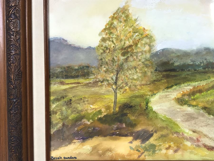 Original Signed Watercolor Plein Air Painting By Bessie Sanders 24 X 20 [Photo 4]