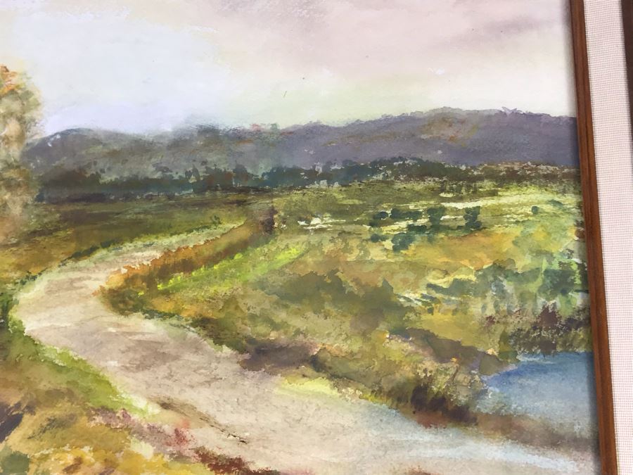 Original Signed Watercolor Plein Air Painting By Bessie Sanders 24 X 20 [Photo 9]