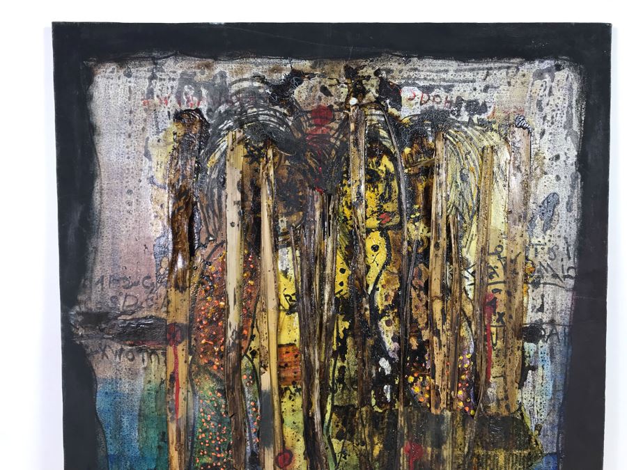 Original Signed Mixed Media Artwork By Iraqi Artist 22 X 28 [Photo 3]