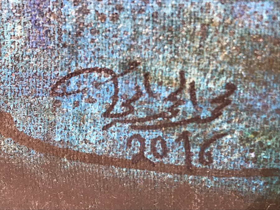 Original Signed Mixed Media Artwork By Iraqi Artist 22 X 28 [Photo 11]