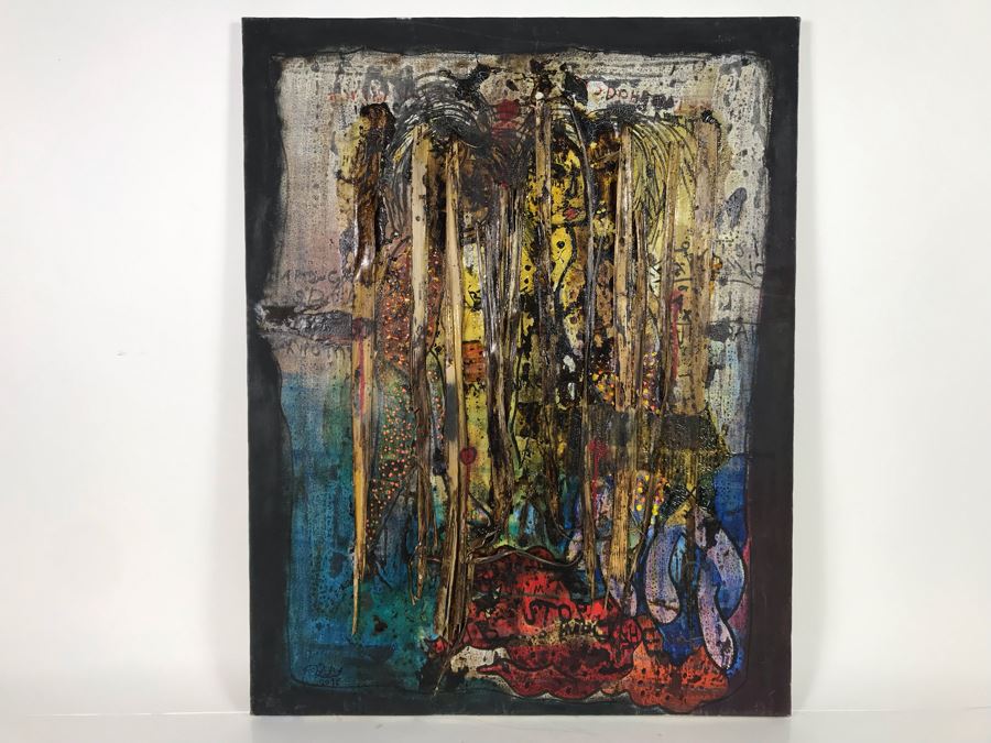 Original Signed Mixed Media Artwork By Iraqi Artist 22 X 28 [Photo 1]