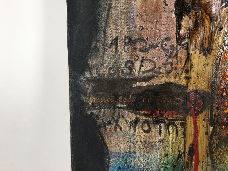 Original Signed Mixed Media Artwork By Iraqi Artist 22 X 28 [Photo 4]