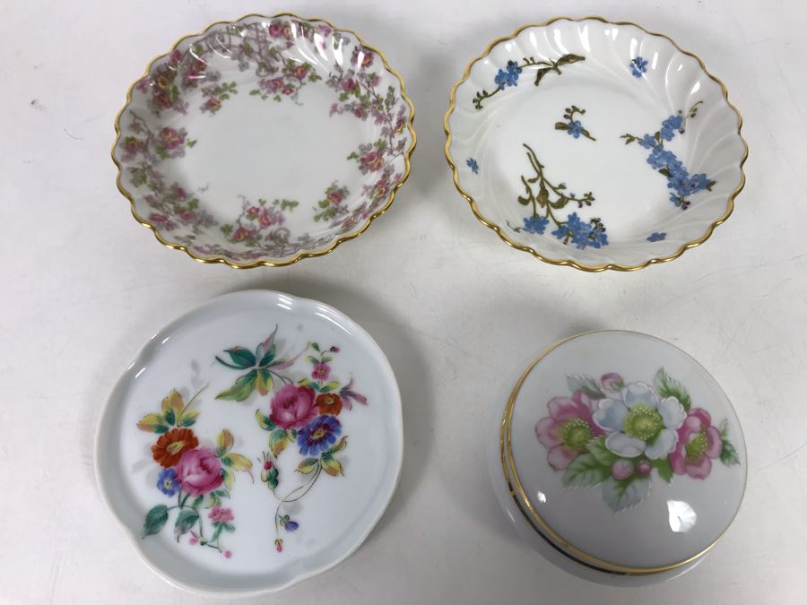 Collection Of Limoges France Trays And Trinket Box