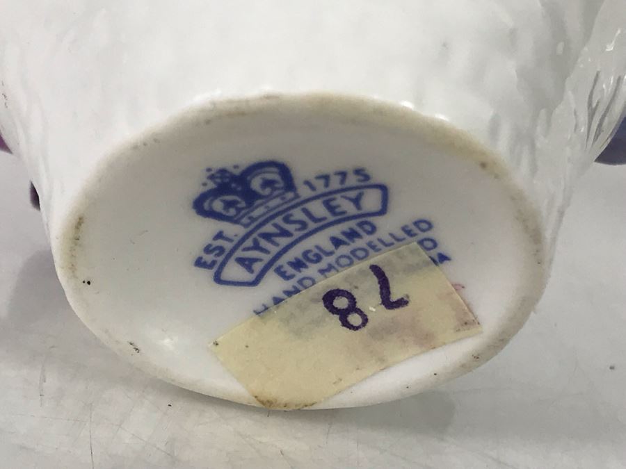 Aynsley Hand Modelled Hand Painted Flowers Sculptures - 2 With Original Tags [Photo 15]