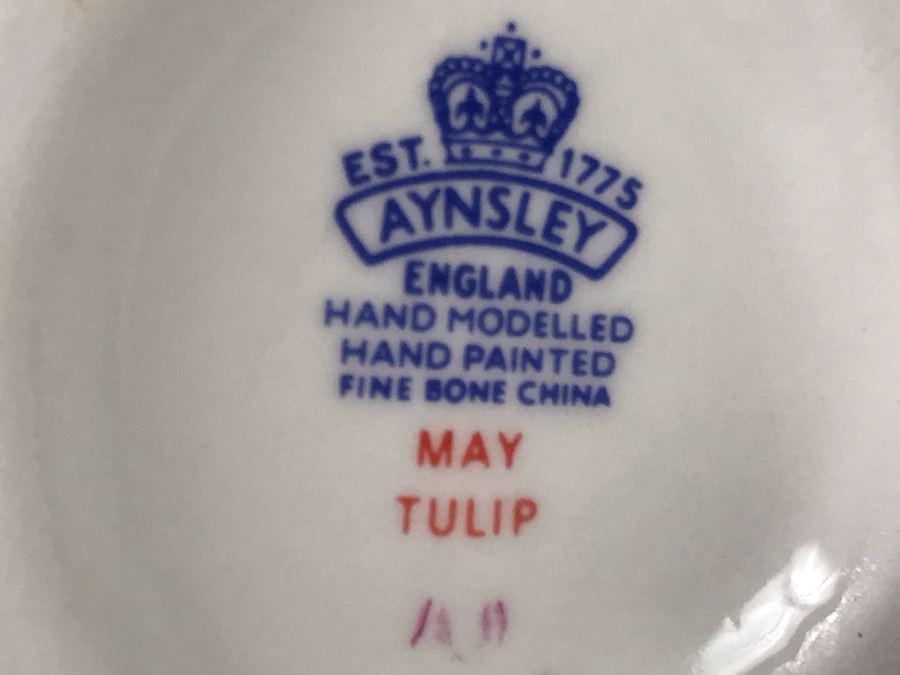 Aynsley Hand Modelled Hand Painted Flowers Sculptures - 2 With Original Tags [Photo 16]