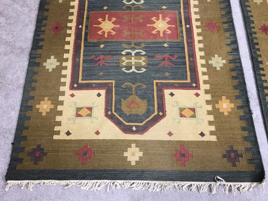 Pair Of Wool Area Rugs From India 6' X 4'1' [Photo 9]