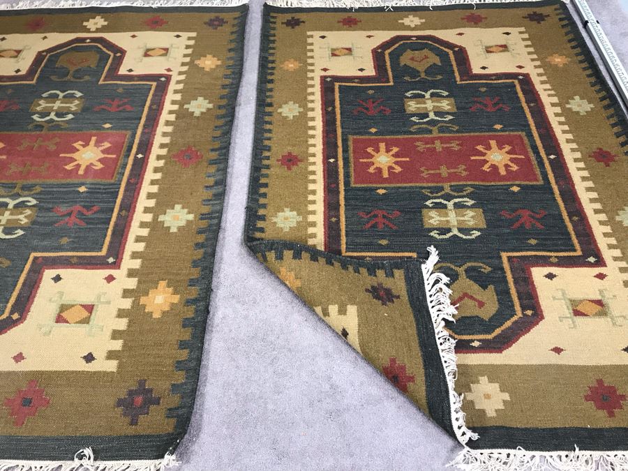 Pair Of Wool Area Rugs From India 6' X 4'1' [Photo 12]