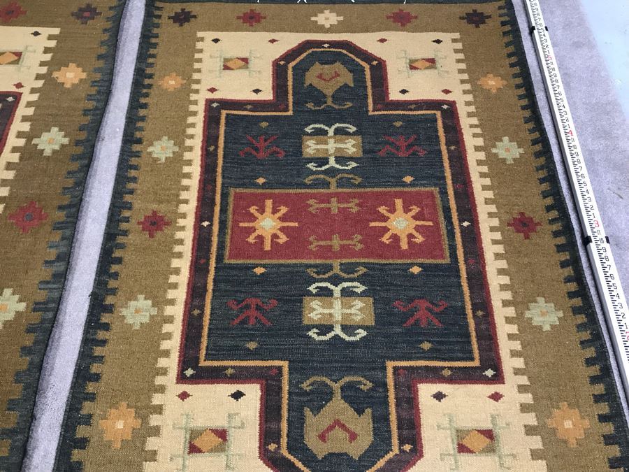 Pair Of Wool Area Rugs From India 6' X 4'1' [Photo 6]
