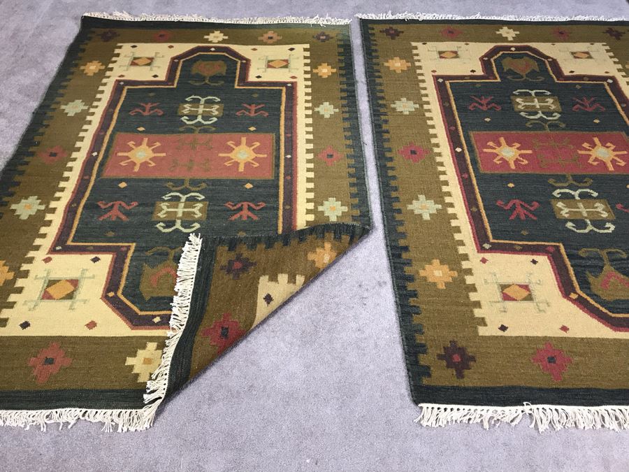Pair Of Wool Area Rugs From India 6' X 4'1' [Photo 13]