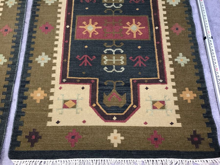 Pair Of Wool Area Rugs From India 6' X 4'1' [Photo 7]