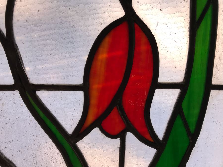 One-Of-A-Kind Hand Crafted Artist Stained Glass Window By Maria Christina Becker 23 X 23 [Photo 5]