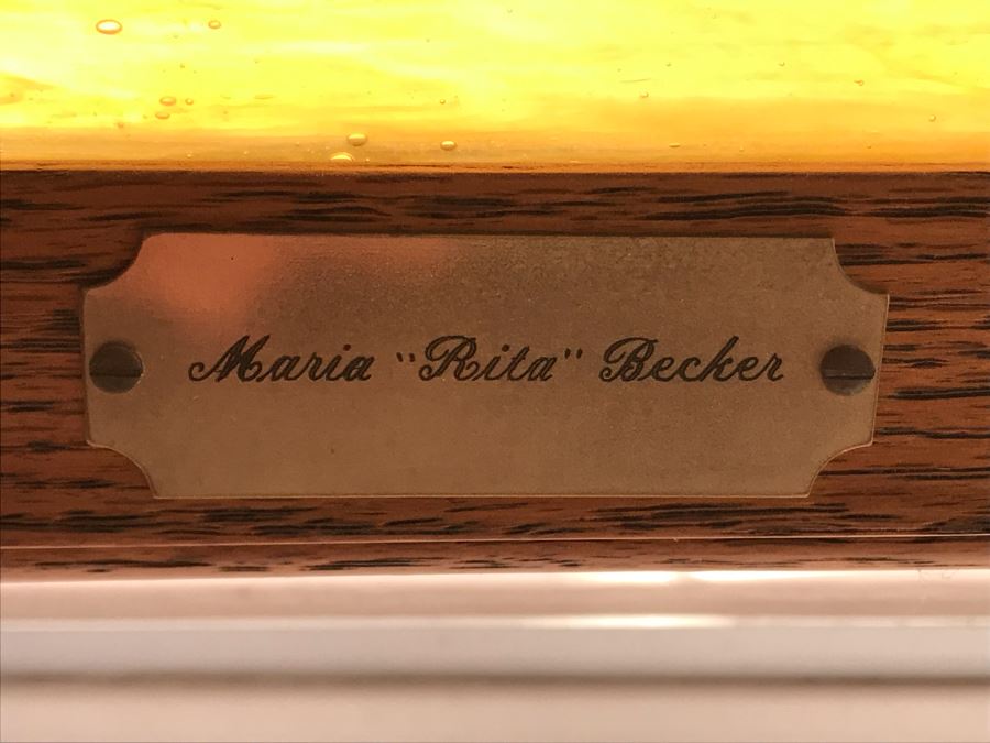 One-Of-A-Kind Hand Crafted Artist Stained Glass Window By Maria 'Rita' Becker 24 X 32 [Photo 11]