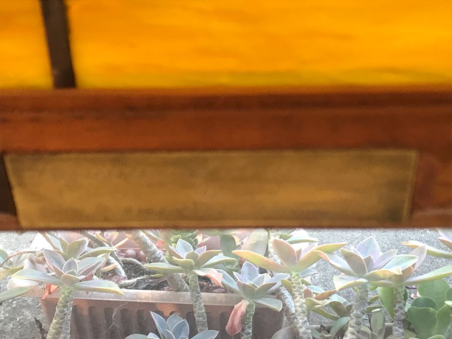 Stunning Large One-Of-A-Kind Handcrafted Artist Stained Glass Window Titled 'Impressions Of The Southwest' By Maria C. 'Rita' Becker 41 X 51 Retailed For $2,500 In 1970s [Photo 19]