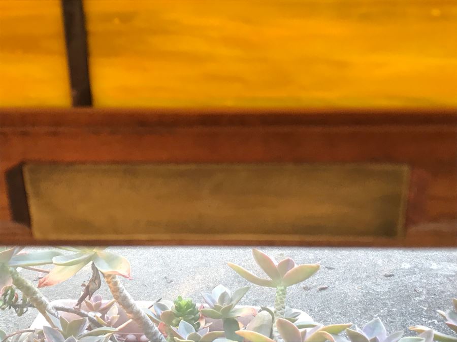 Stunning Large One-Of-A-Kind Handcrafted Artist Stained Glass Window Titled 'Impressions Of The Southwest' By Maria C. 'Rita' Becker 41 X 51 Retailed For $2,500 In 1970s [Photo 20]