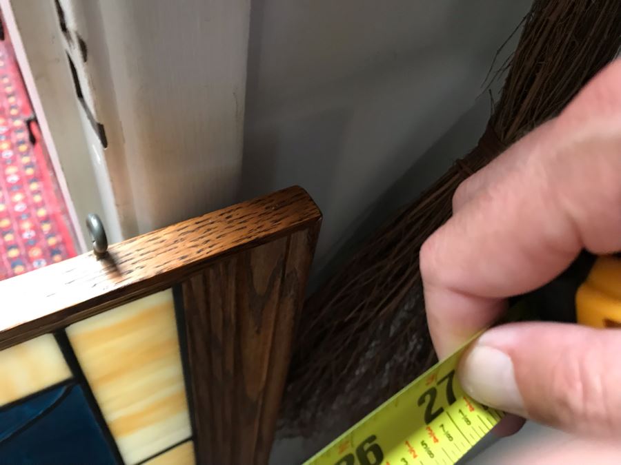 Stunning One-Of-A-Kind Handcrafted Artist Stained Glass Window Of The Star Of India Sailboat By Maria C. 'Rita' Becker 27 X 33 [Photo 11]