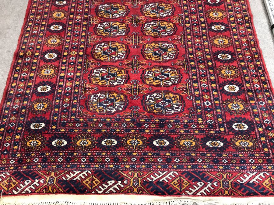 Vintage Hand Knotted Wool Turkish Persian Area Rug 6'2' X 4'2' [Photo 8]