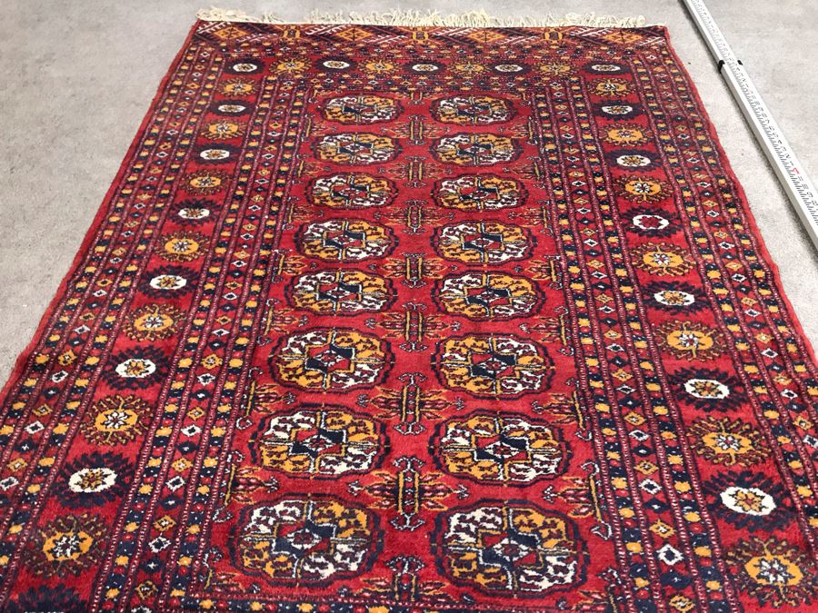 Vintage Hand Knotted Wool Turkish Persian Area Rug 6'2' X 4'2' [Photo 9]