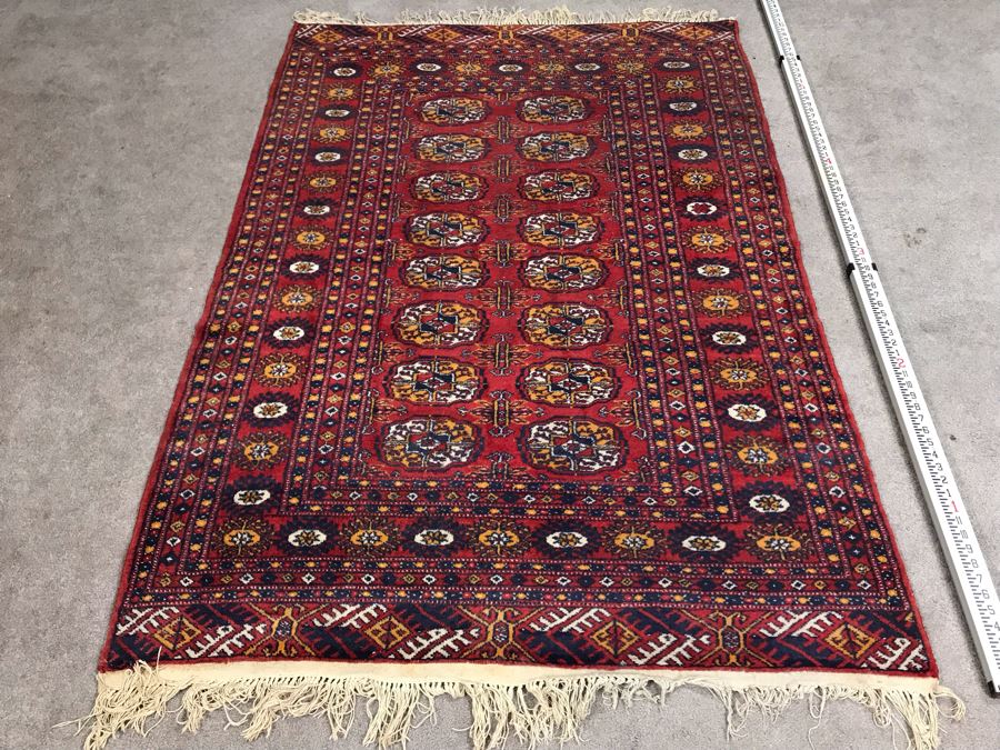 Vintage Hand Knotted Wool Turkish Persian Area Rug 6'2' X 4'2' [Photo 3]