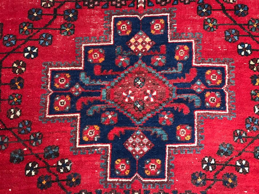 Vintage Hand Knotted Wool Persian Area Rug 6'8' X 5'1' [Photo 13]