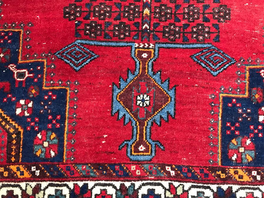 Vintage Hand Knotted Wool Persian Area Rug 6'8' X 5'1' [Photo 10]