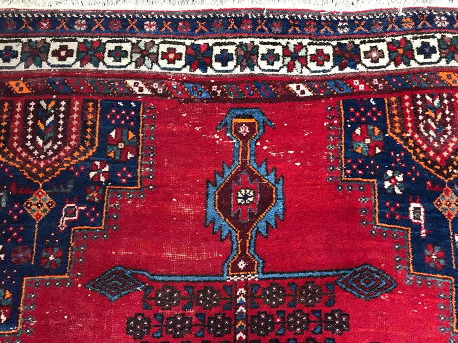 Vintage Hand Knotted Wool Persian Area Rug 6'8' X 5'1' [Photo 16]