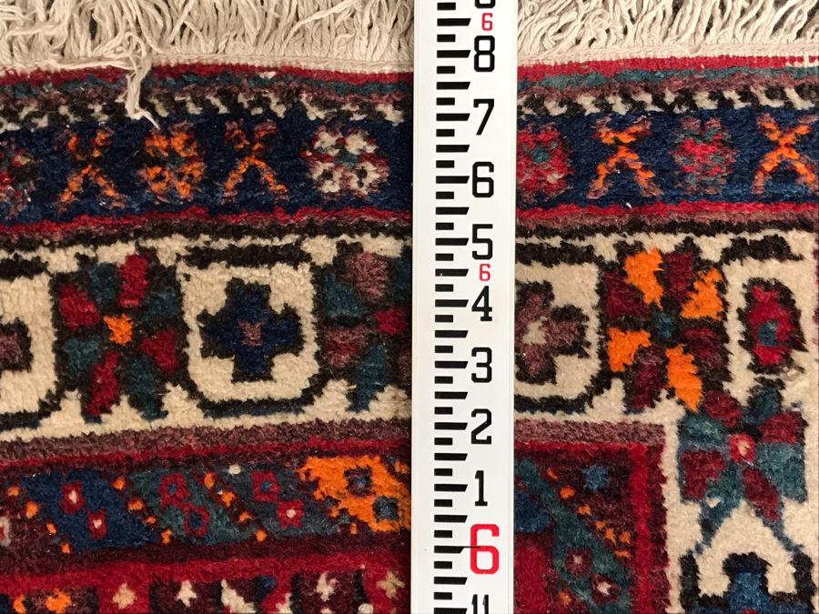 Vintage Hand Knotted Wool Persian Area Rug 6'8' X 5'1' [Photo 23]