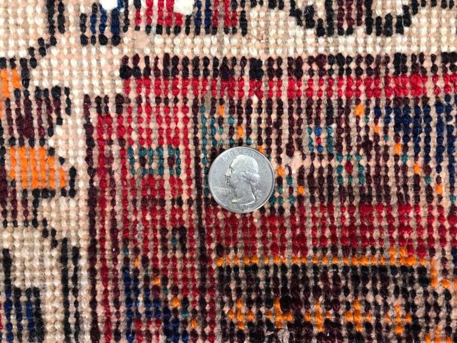 Vintage Hand Knotted Wool Persian Area Rug 6'8' X 5'1' [Photo 21]