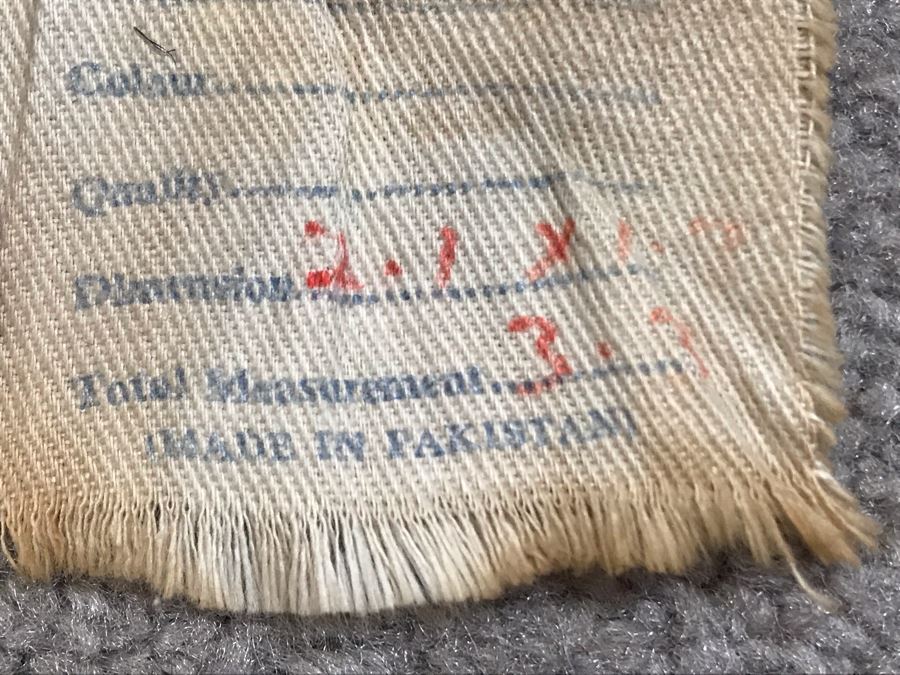 Vintage Hand Knotted Wool Rug Made In Pakistan 2'2' X 1'7' [Photo 12]