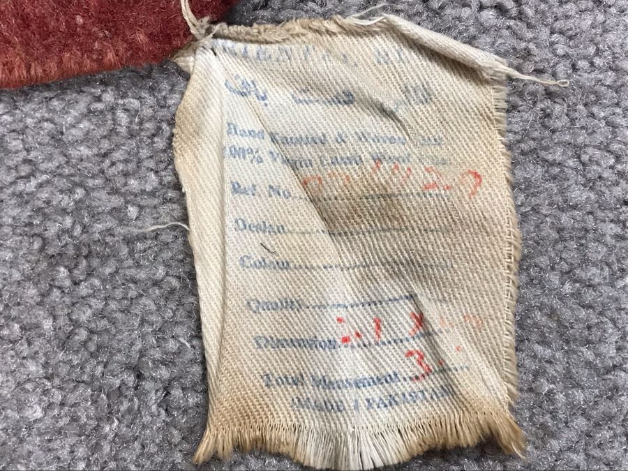 Vintage Hand Knotted Wool Rug Made In Pakistan 2'2' X 1'7' [Photo 14]