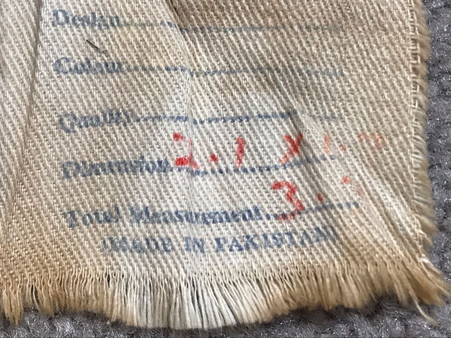 Vintage Hand Knotted Wool Rug Made In Pakistan 2'2' X 1'7' [Photo 13]