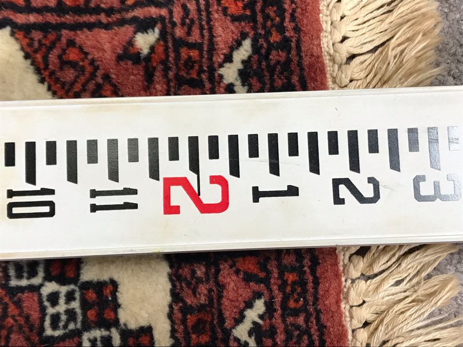 Vintage Hand Knotted Wool Rug Made In Pakistan 2'2' X 1'7' [Photo 16]