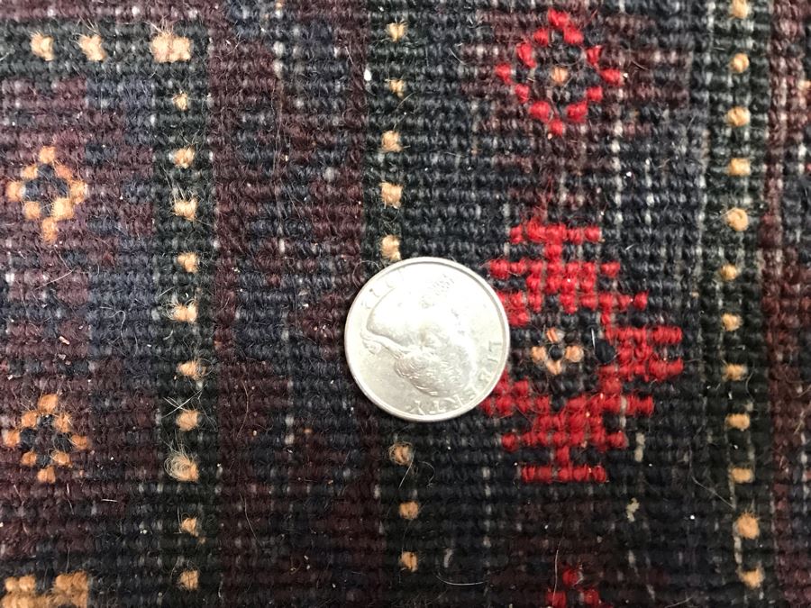 Vintage Hand Knotted Wool Persian Area Rug 5'2' X 3'2' [Photo 13]