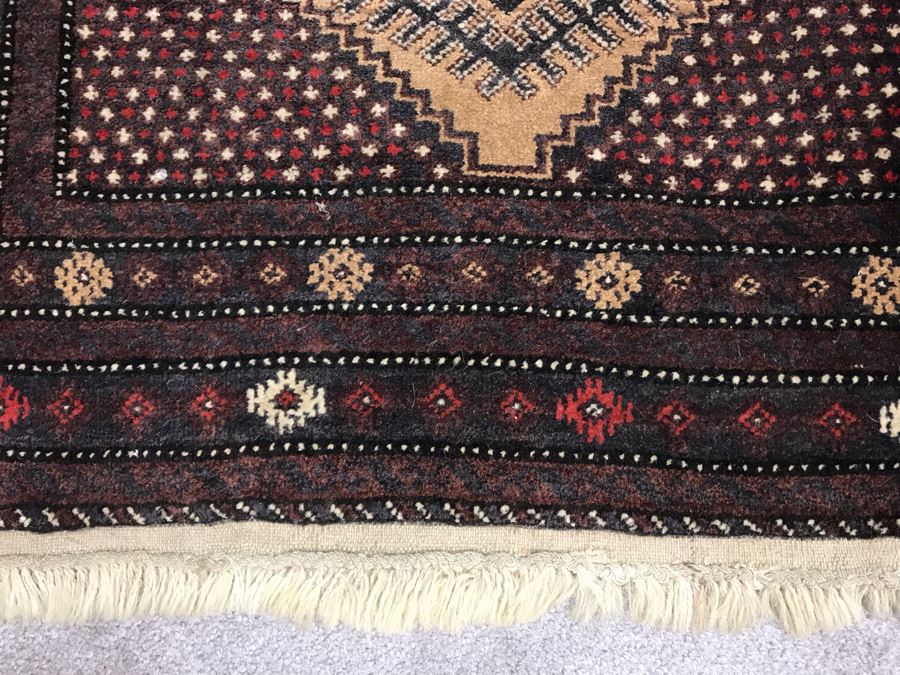 Vintage Hand Knotted Wool Persian Area Rug 5'2' X 3'2' [Photo 8]