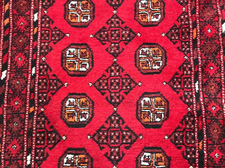 Vintage Hand Knotted Wool Perisan Runner Rug 9'1' X 2'9' [Photo 10]