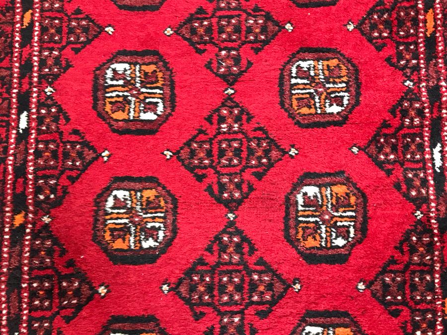 Vintage Hand Knotted Wool Perisan Runner Rug 9'1' X 2'9' [Photo 9]