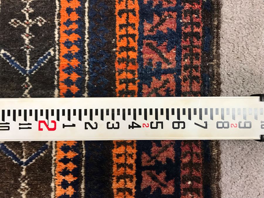Vintage Hand Knotted Wool Perisan Rug 4'10' X 2'8' [Photo 19]