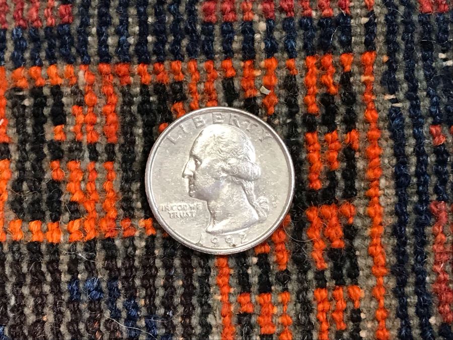 Vintage Hand Knotted Wool Perisan Rug 4'10' X 2'8' [Photo 16]