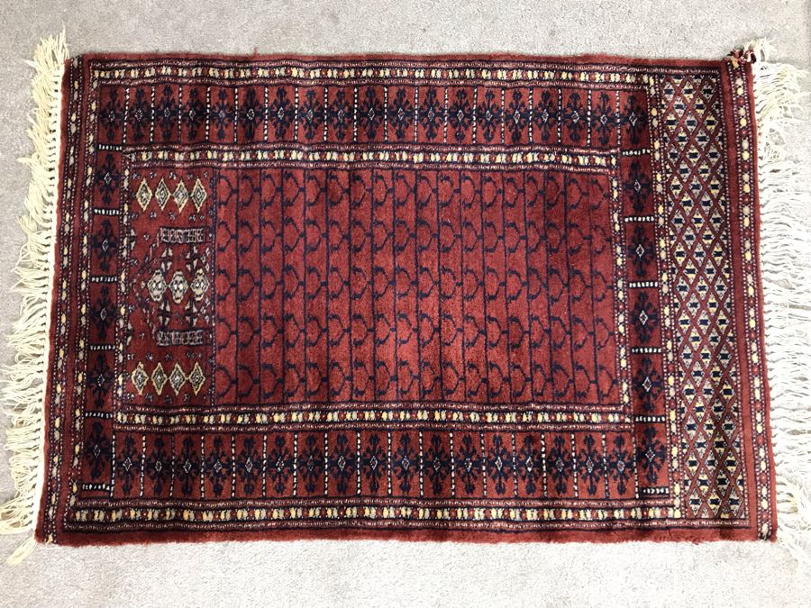 Vintage Hand Knotted Wool Perisan Rug 3' X 2'1' [Photo 3]