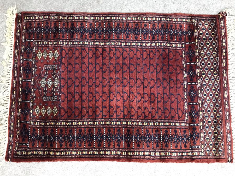 Vintage Hand Knotted Wool Perisan Rug 3' X 2'1' [Photo 4]