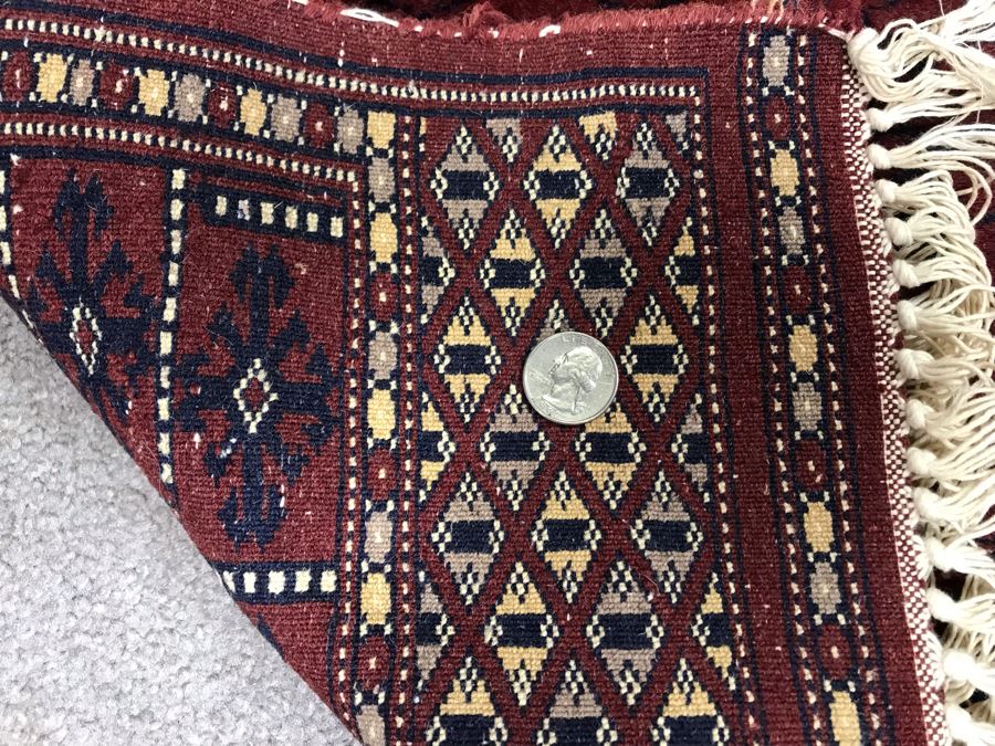 Vintage Hand Knotted Wool Perisan Rug 3' X 2'1' [Photo 14]