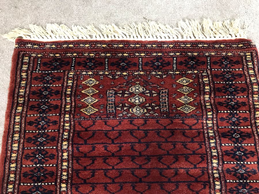 Vintage Hand Knotted Wool Perisan Rug 3' X 2'1' [Photo 9]