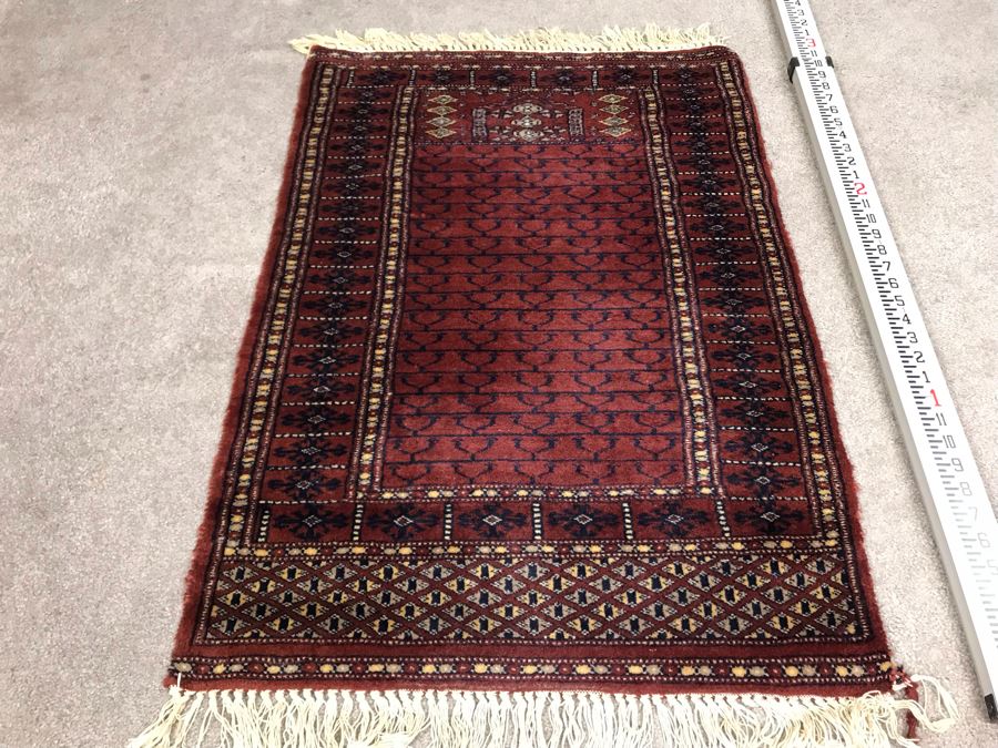 Vintage Hand Knotted Wool Perisan Rug 3' X 2'1' [Photo 6]