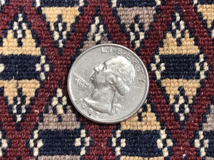 Vintage Hand Knotted Wool Perisan Rug 3' X 2'1' [Photo 15]