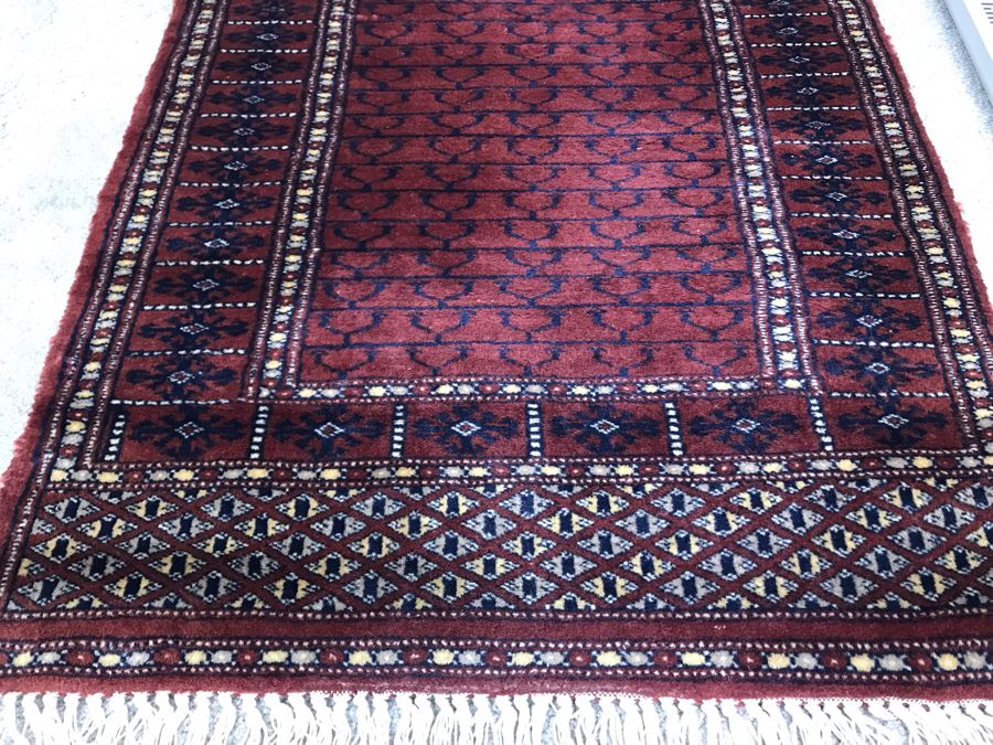 Vintage Hand Knotted Wool Perisan Rug 3' X 2'1' [Photo 7]