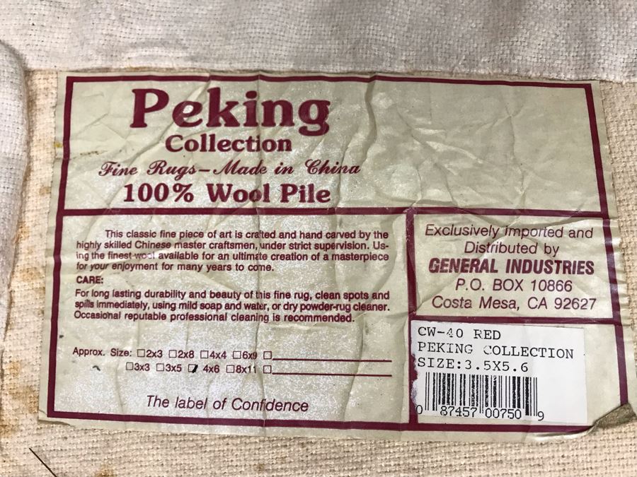 100% Wool Pile Chinese Area Rug 3.5 X 5.6 [Photo 9]