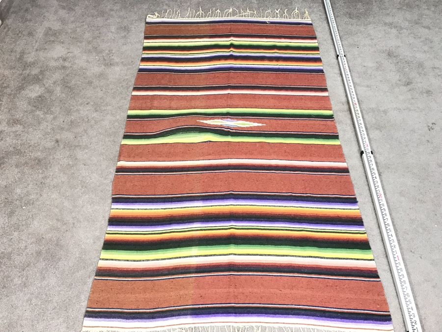 Vintage Mexican Blanket 6'10' X 3'10'