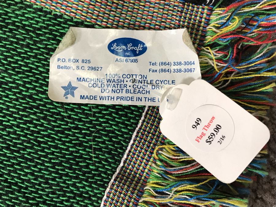 New Loom Craft Irish Flag Throw Blanket 5'2' X 4'3' [Photo 5]